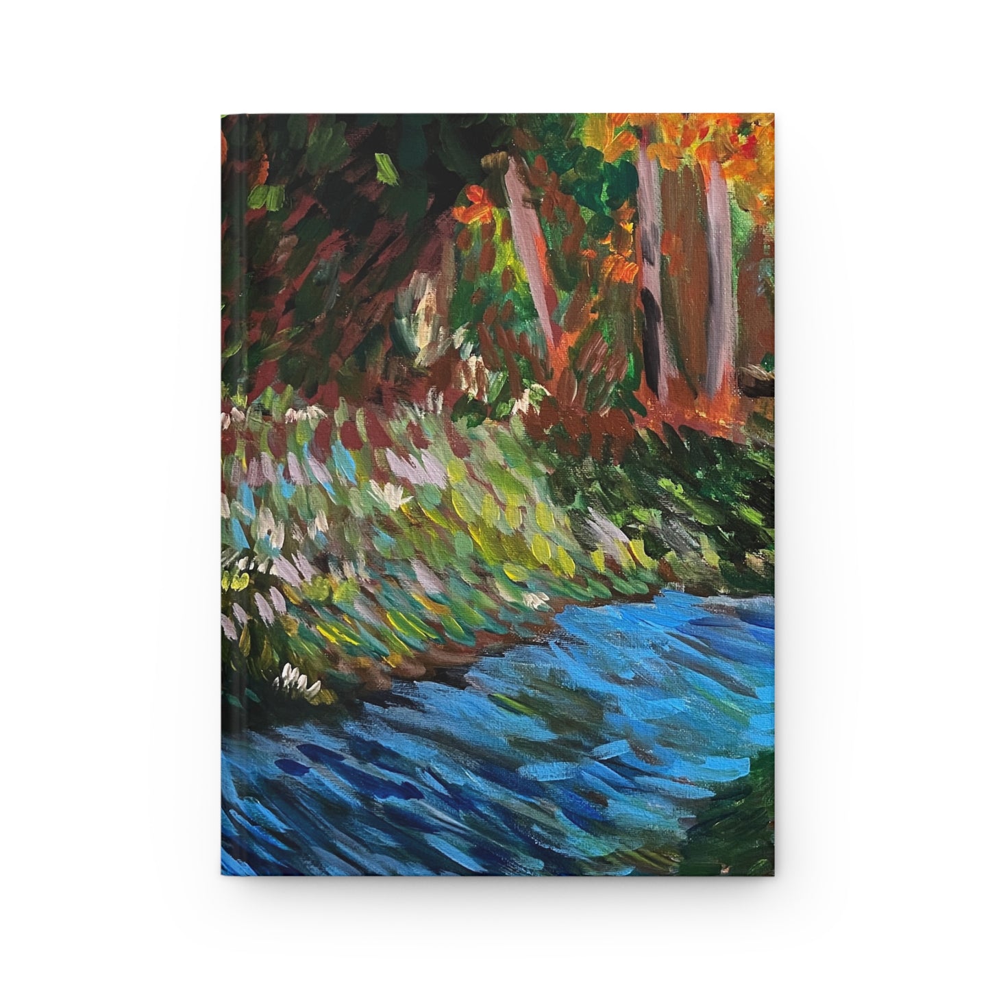Windy Lake at Night - Hardcover Journal