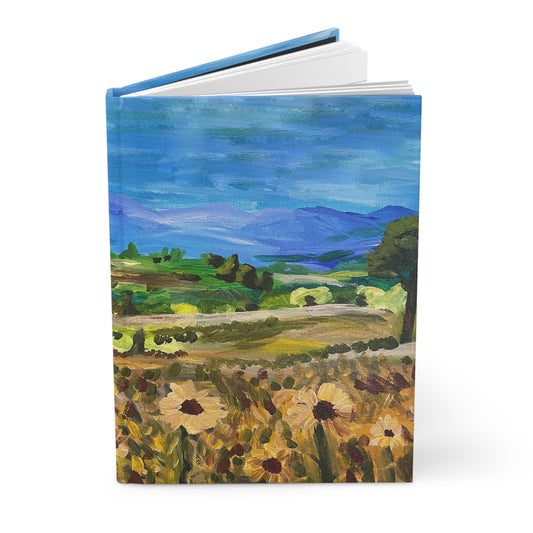 Sunflower Field - Hardcover Journal