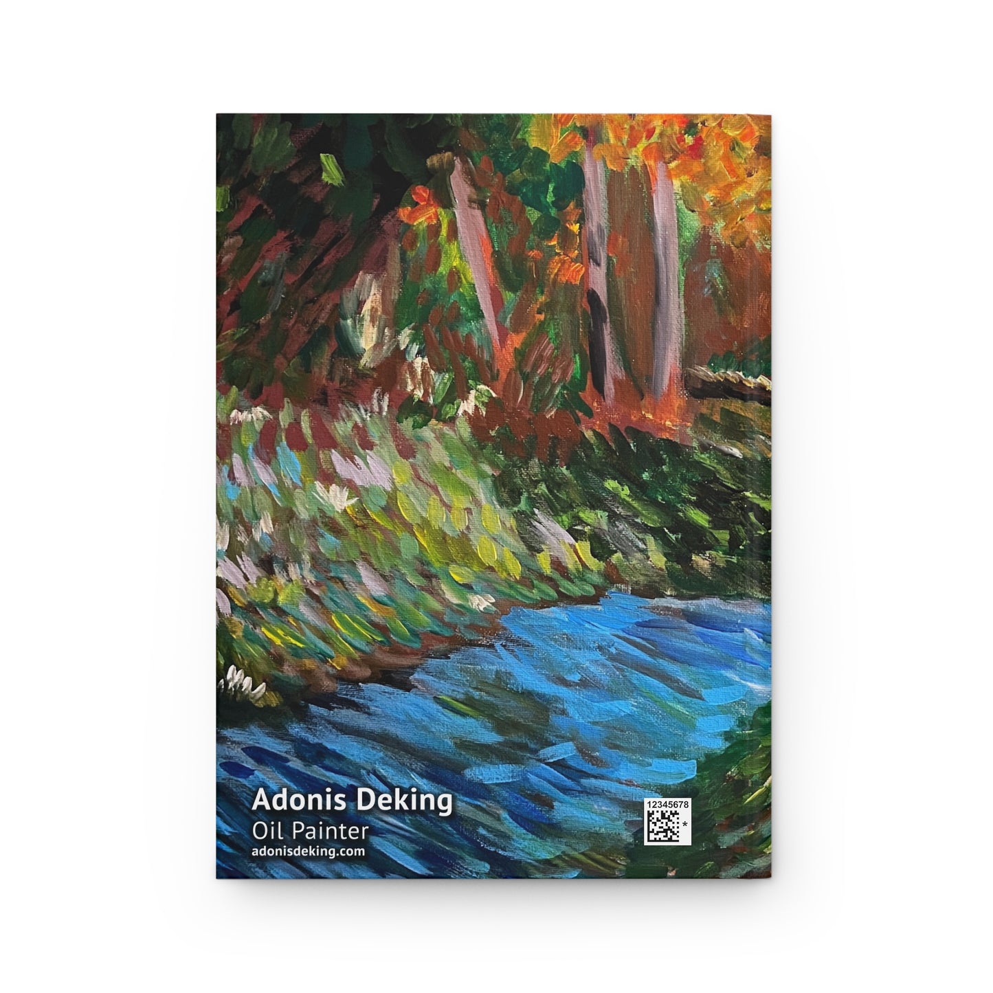 Windy Lake at Night - Hardcover Journal